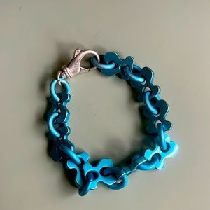 Tous blue metal chain bracelet
